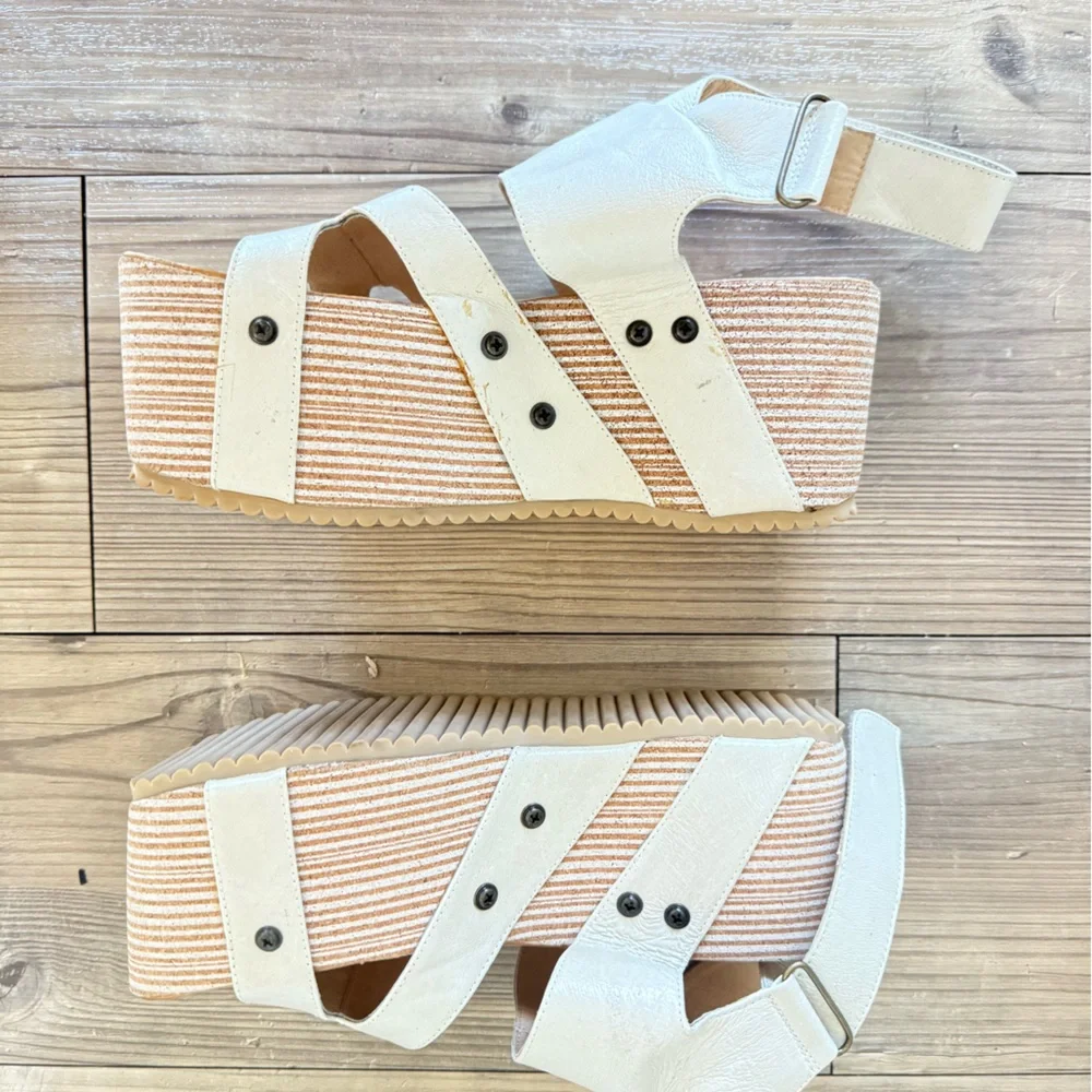 White Platform Sandals for Women - Picture 3 of 6